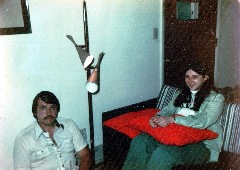 Mike, Becky Clabaugh; Williamsburg apartment; West Lafayette IN